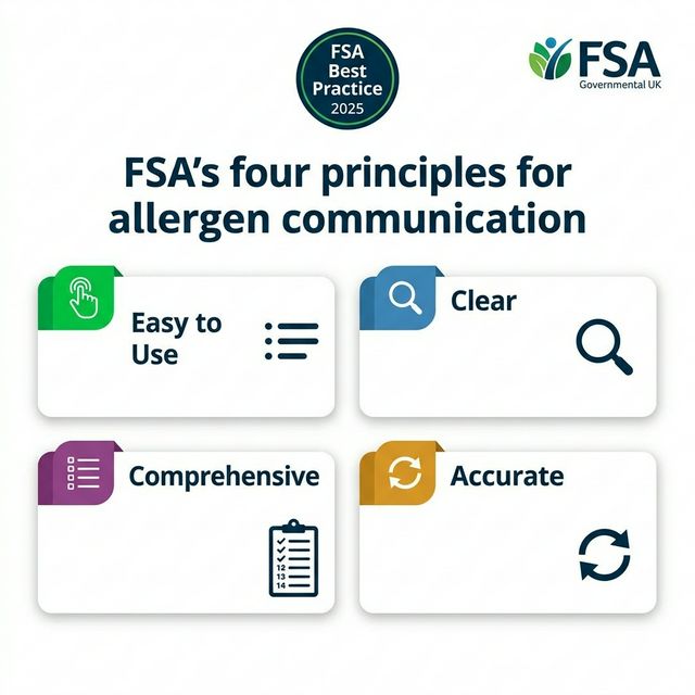FSA 2025 best practice guidance four principles for allergen communication