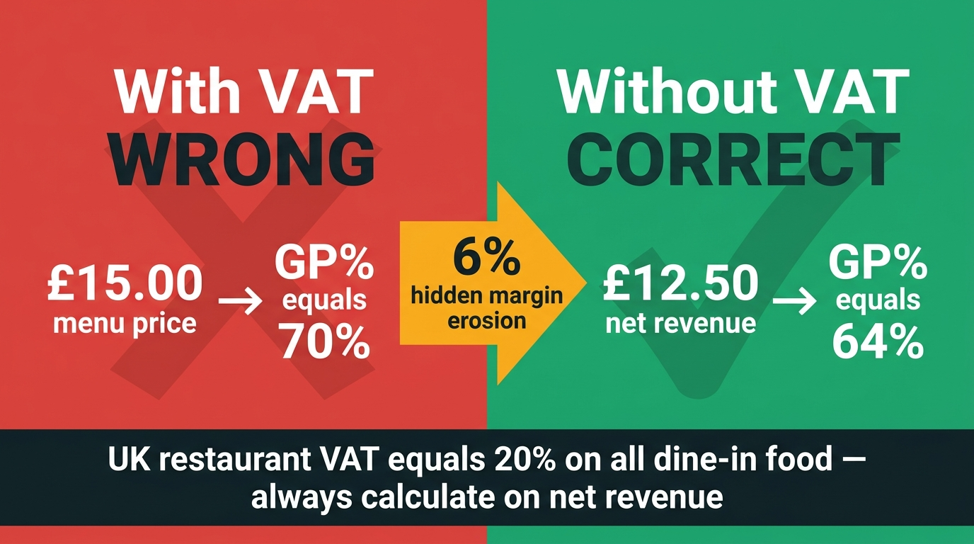 Difference between calculating GP% with and without VAT